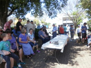 CNL Brass and Tamworth RSL Brass Band members at lunch in Tamworth