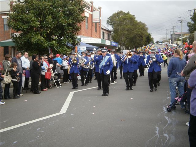 CNL Brass leads the Wallsend Winter Carnivale Parade